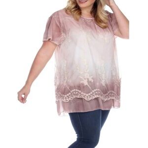Simply Couture Elegant Sheer Brown Top​